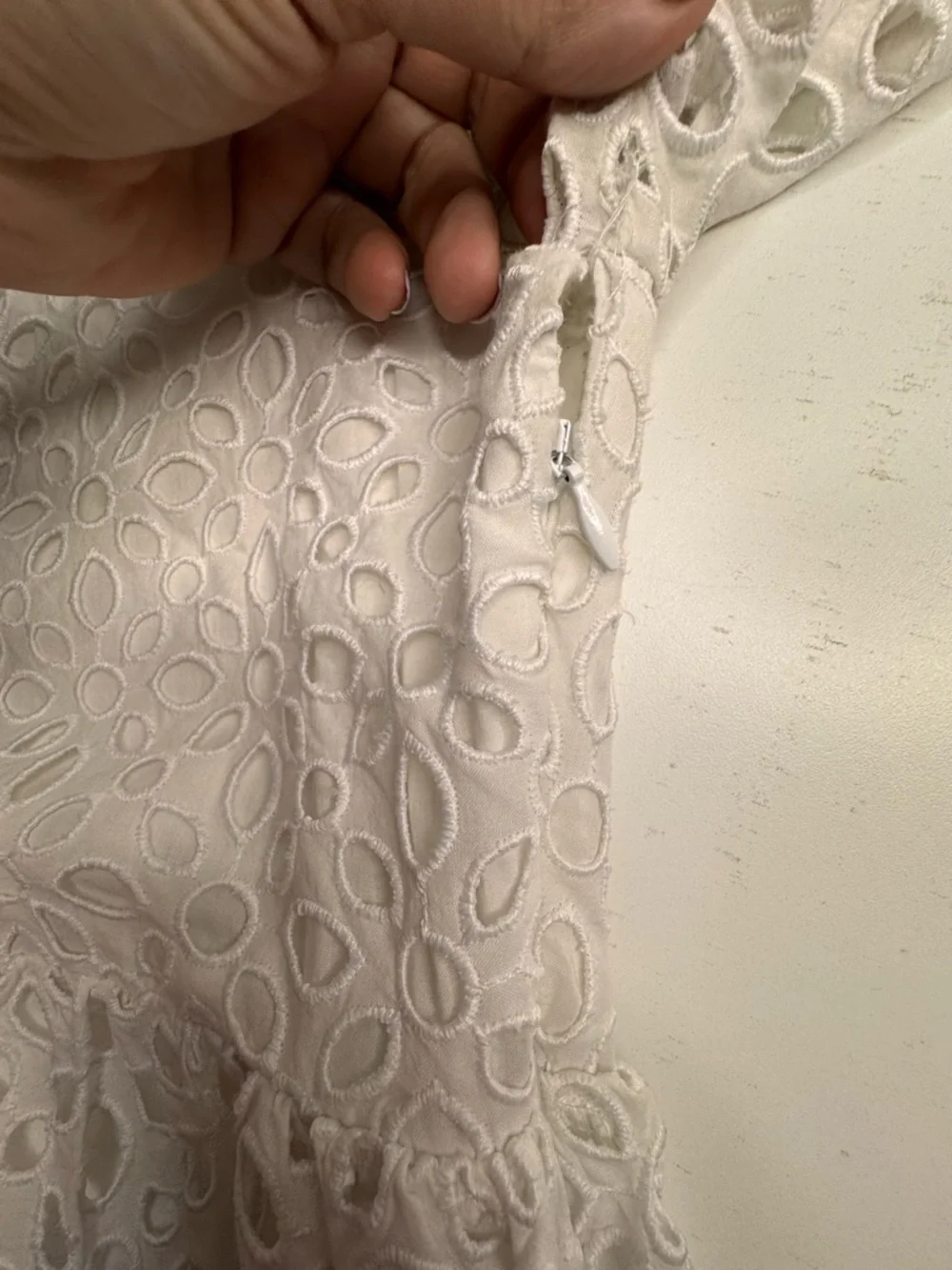 J. Crew White Eyelet Tiered Popover Dress - Picture 5 of 13